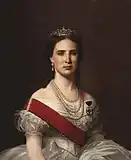 Santiago Rebull「シャルロッテ・フォン・ベルギエンの肖像画」 (1867)