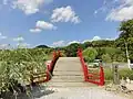 恐山へ向かう道にある「三途川」と太鼓橋