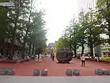 『札幌国際芸術祭2014』開催時の北3条広場（2014年8月）
