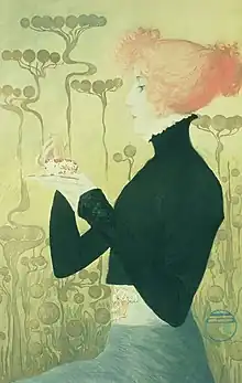 マニュエル・オラツィが描いたサラ・ベルナール、1895年頃