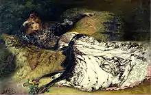 ジョルジュ・クレラン「サラ・ベルナール」（油彩、キャンバス）