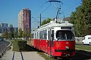 サラエヴォ市電へ譲渡されたE形（2011年撮影）