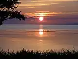 サロマ湖と夕日（2010年7月）