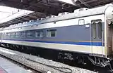 サロネ581-1 公式側方向幕左下が喫煙席