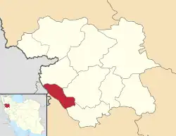 Location in Kurdistan Province