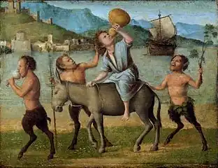 『シレノスとサテュロス』1505年-1510年頃 フィラデルフィア美術館所蔵