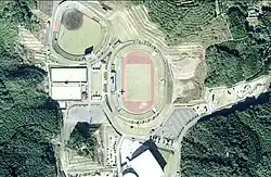 薩摩川内市総合運動公園の航空写真