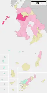 薩摩川内市の位置