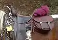 ウエスタン乗馬のサドルバッグ