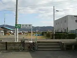 JR沢田駅の外観。