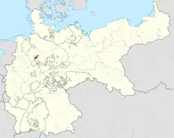 シャウムブルク＝リッペ侯国の位置