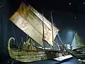 ビスマルク諸島のルフ (Luf) で使われていた船。ベルリン、民族博物館、1890年収蔵。