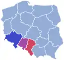 シロンスク地方の位置