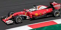 セバスチャン・ベッテルがドライブするSF16-H(2016年マレーシアGP)