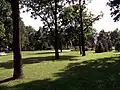 中心部にある広場