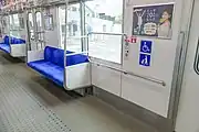 先頭車の車椅子スペース（3次車 クハ20154）
