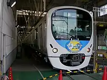 「西武・電車フェスタ2009 in 武蔵丘検修場」において臨時電車として運用された38105編成。(武蔵丘車両検修場・2009年6月)