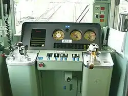 運転台(ワンマン化改造後)