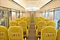 シート背面から見た車内（2019年7月3日撮影）