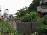 機回し線跡の車止め（2010年10月）