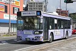 誠心物流「ゆめりあバス」の車両イオン穂波ショッピングセンターシャトルバス