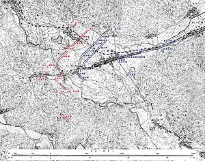 本戦関ヶ原方面布陣図