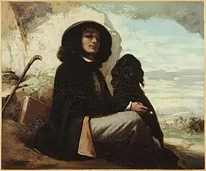 『黒い犬を連れた自画像』(1842) プティ・パレ