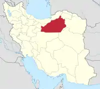 イランにおけるセムナーン(塗りつぶし部)。