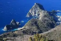 千貫門（岩頸）と烏帽子山