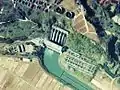 千手発電所 国土交通省 国土地理院 地図・空中写真閲覧サービスの空中写真を基に作成