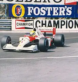 モナコGP個人最多勝記録者のアイルトン・セナ(画像は1991年大会)