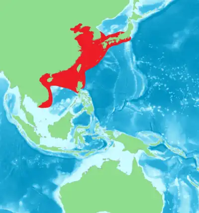 奥谷 (2015) による分布図。