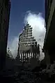 ツインタワー両棟崩壊後の残骸