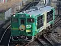 水郡線で運用される「びゅうコースター風っこ」（2024年3月）
