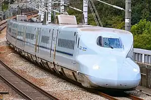 N700系7000番台で運行の「さくら」（2022年9月 岡山駅 - 相生駅間）