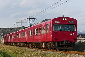 姫路駅 - 寺前駅間で使用されている103系3500番台（溝口駅 - 香呂駅間）