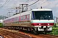 パノラマ編成のゆったりやくも塗色（庭瀬駅 - 中庄駅間 2023年7月18日）