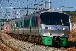 佐世保線を走行する特急「みどり」（2023年1月 北方駅 - 大町駅間）