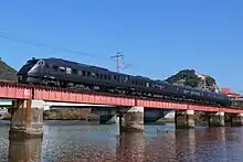 「きりしま」運用に就く787系電車（2022年1月 帖佐駅 - 錦江駅間）