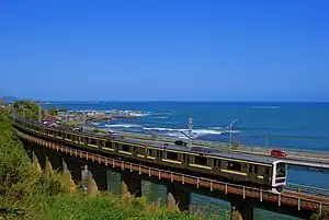 内房線を走行する209系電車(2012年5月 江見駅 - 太海駅間)