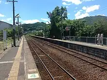 1番ホーム(指宿方面を望む)