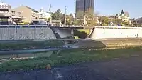 陣屋川と瀬戸川の合流点