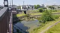 瀬戸川と勘右ェ門川の合流点