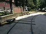 線路を模したタイル