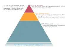The severity of diagnosed cases in China