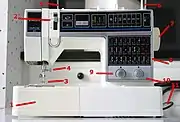 電動ミシンの一例(シンガー製電動ミシンSinger Symphonie 300)