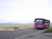 オホーツク海沿いを通る