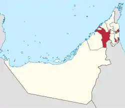 Location of シャールジャ首長国