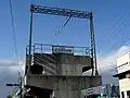 高架軌道の末端部（2007年12月30日）