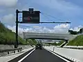 東九州自動車道本線出入口付近。日南方面（2021年7月）